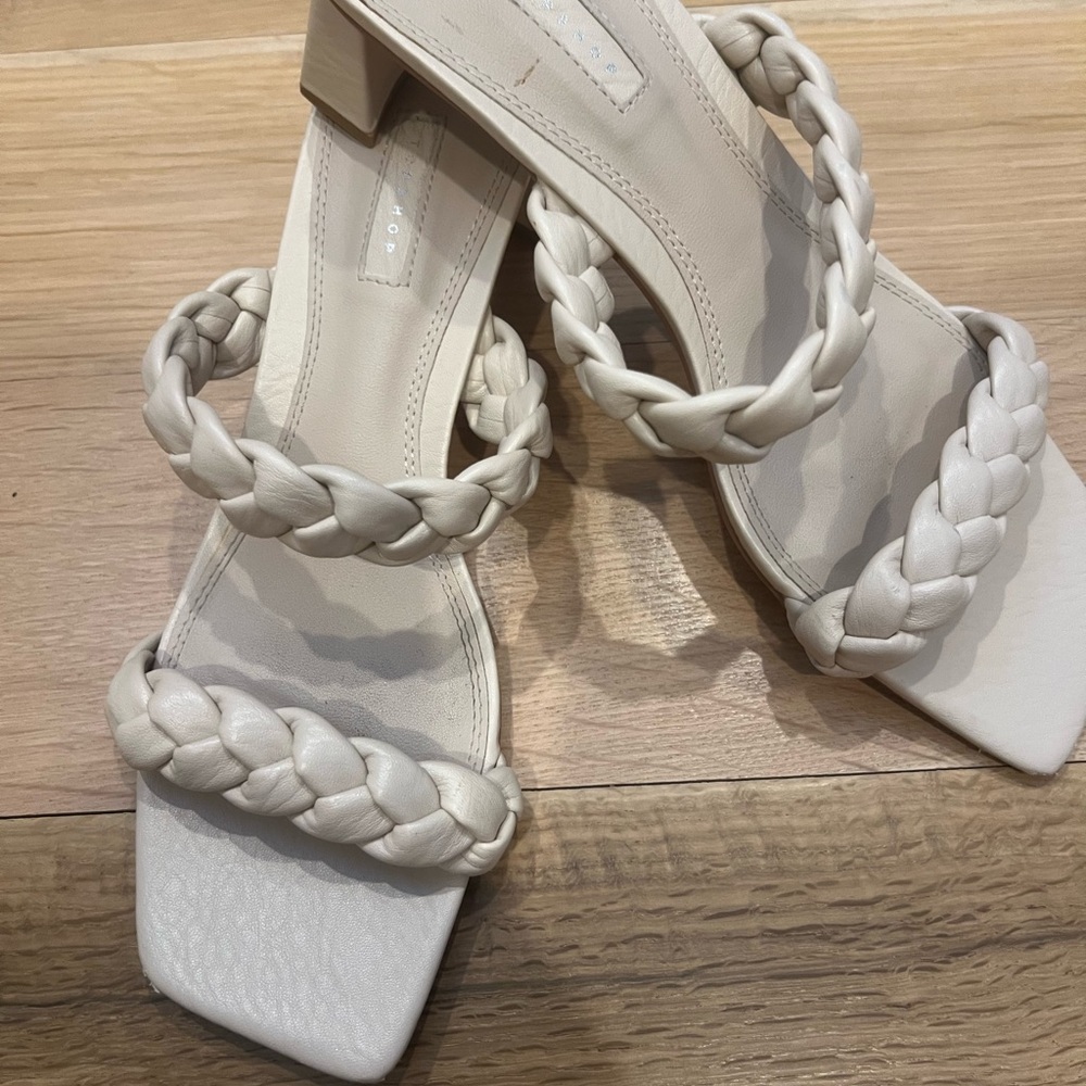 Topshop Cream Braided Sandals